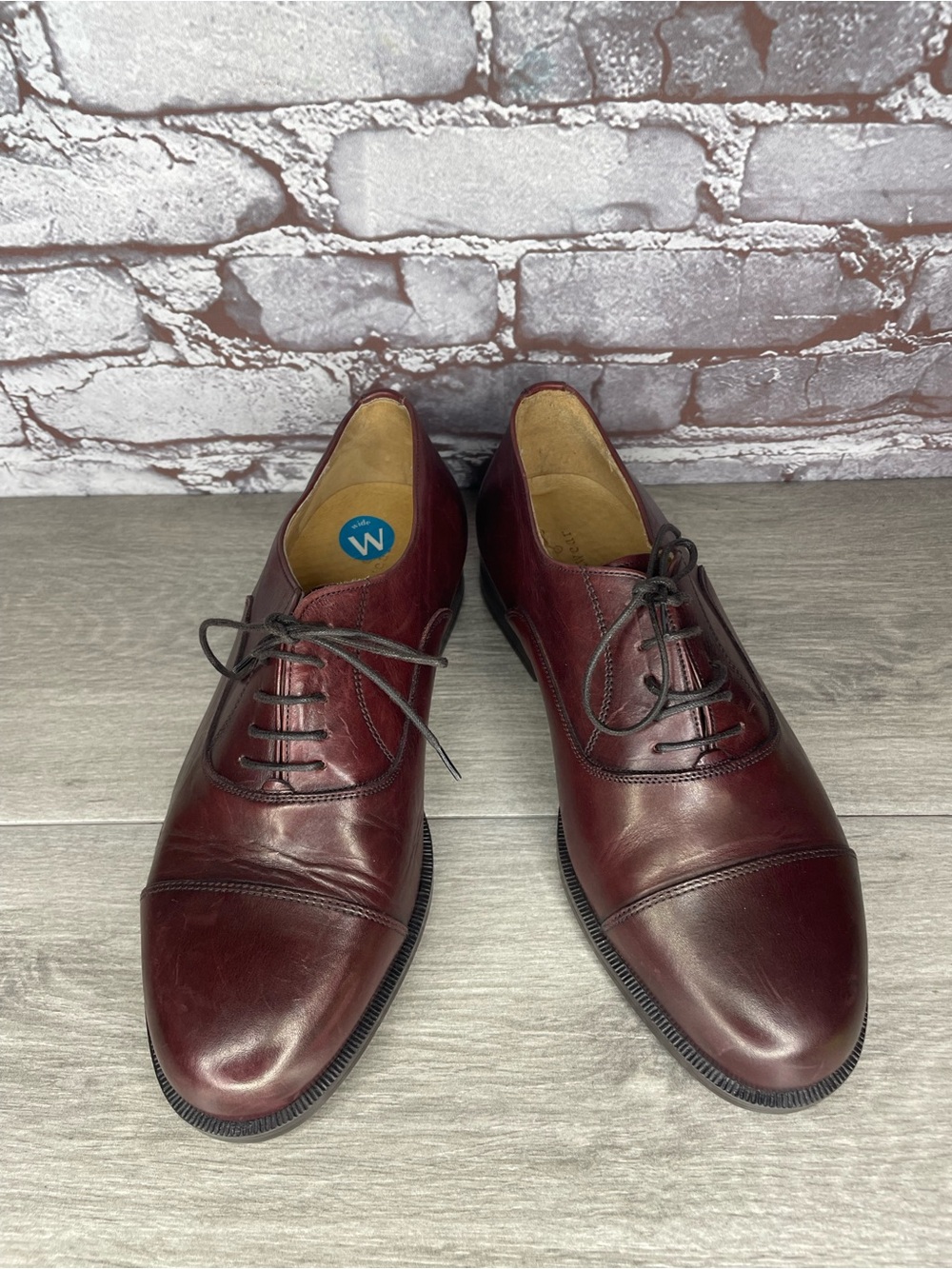 Business Softwear Burgundy Leather Oxford Cap Toe Shoes Men’s Sz 8.5 5E US/41.5